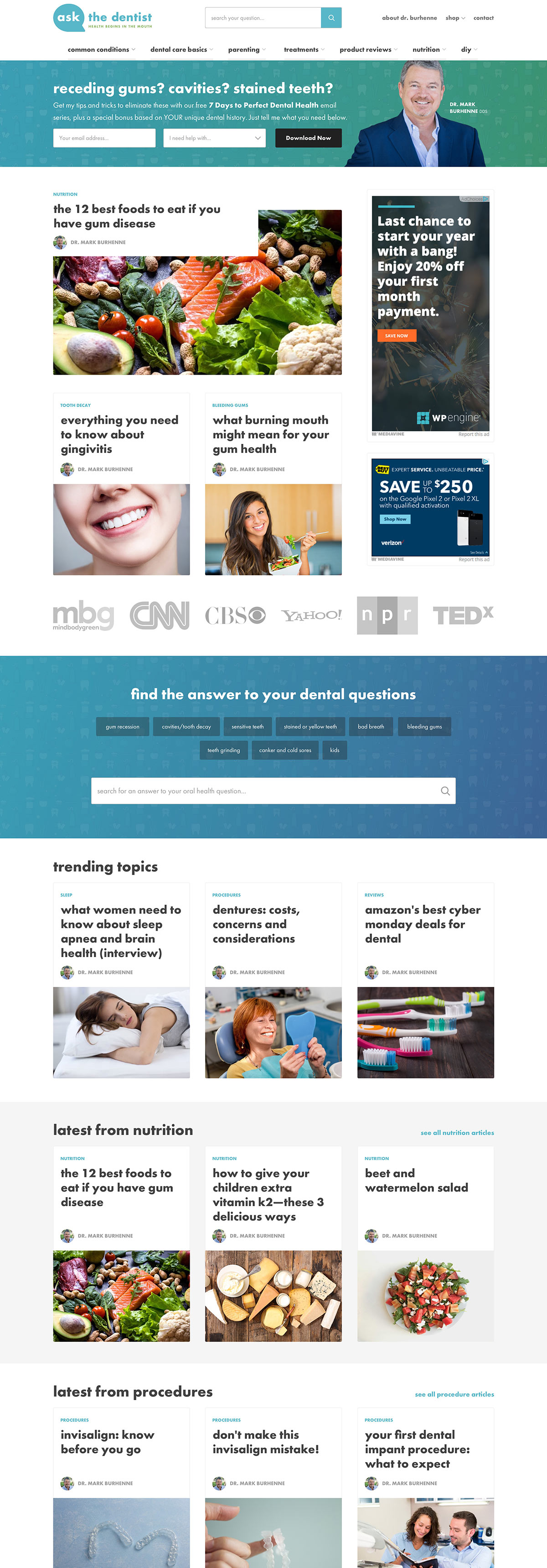 Ask the Dentist homepage