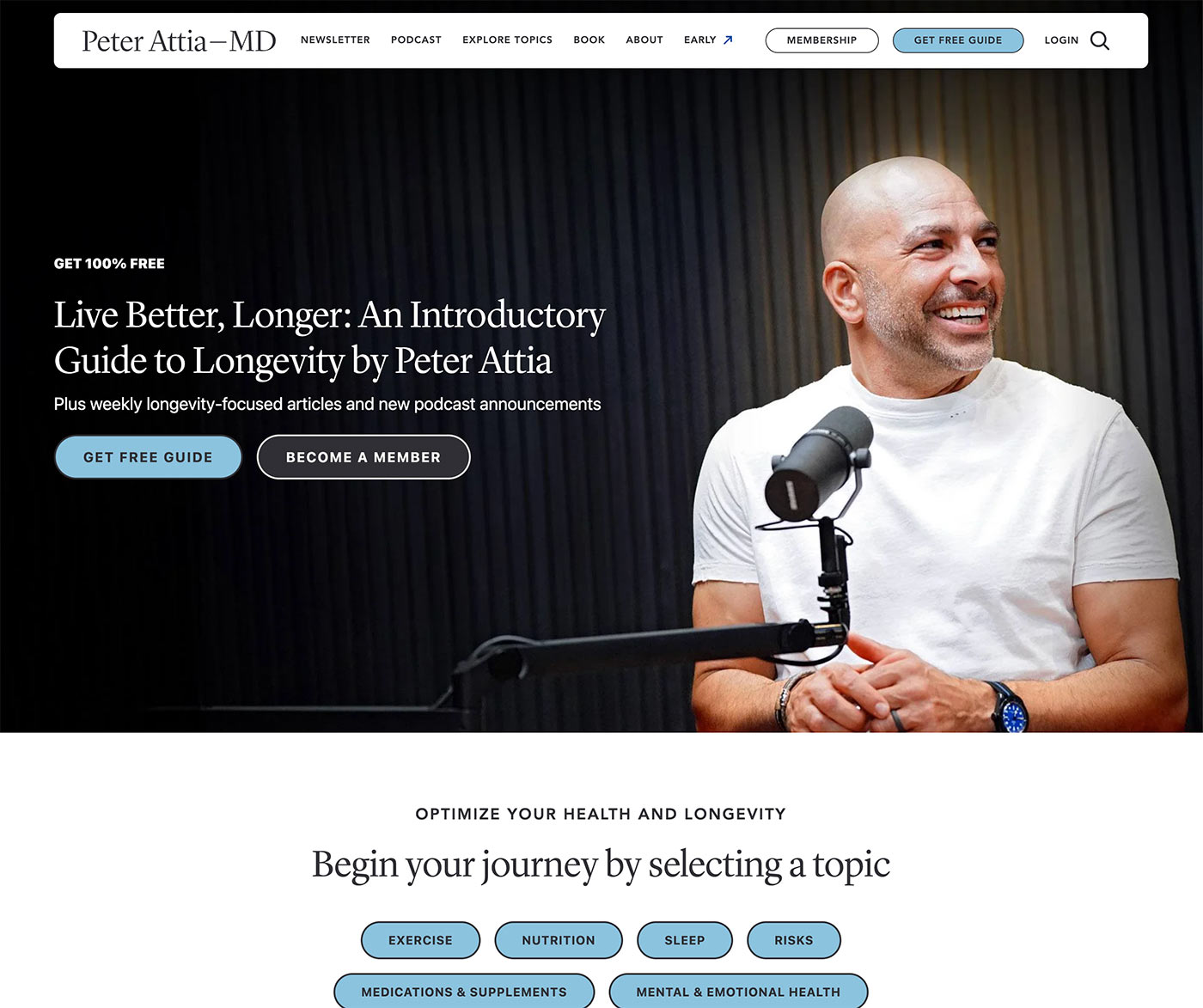 Peter Attia homepage